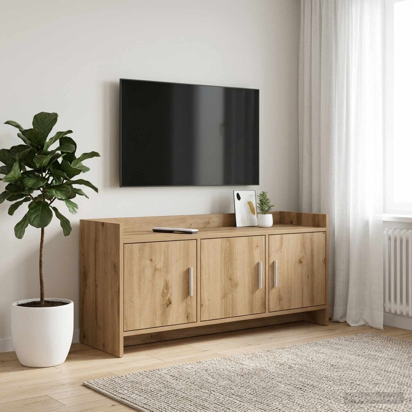 vidaXL TV Cabinet 102 x 33 x 47 cm Artisan Oak Engineered Wood 1