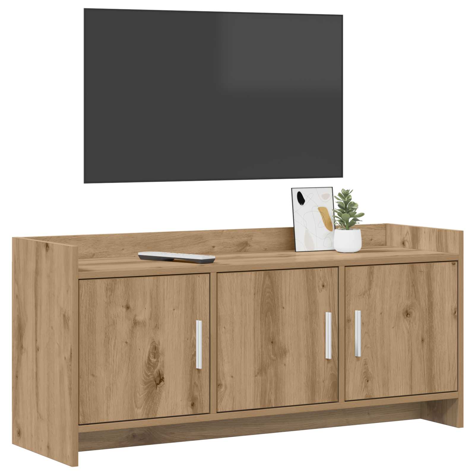 vidaXL TV Cabinet 102 x 33 x 47 cm Artisan Oak Engineered Wood 3