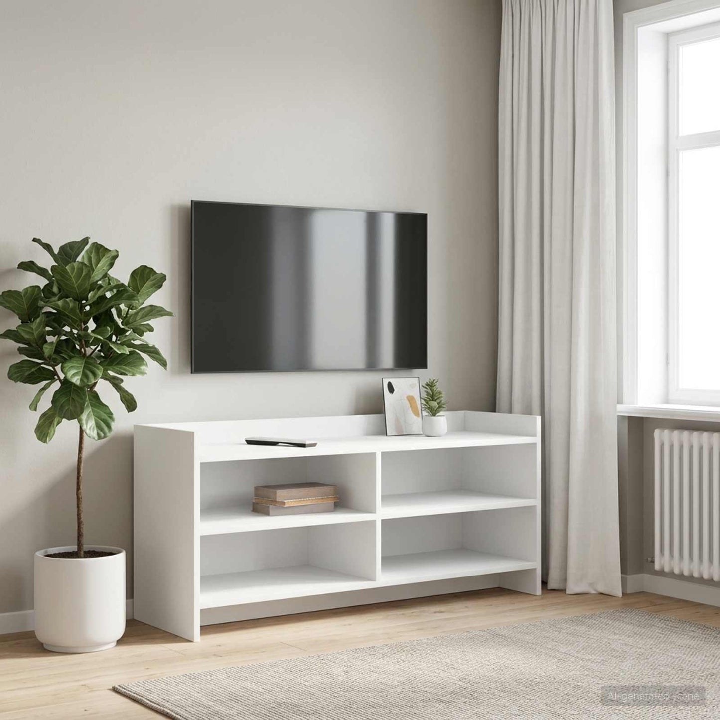 vidaXL TV Cabinet 100 x 33 x 47 cm White Engineered Wood 1