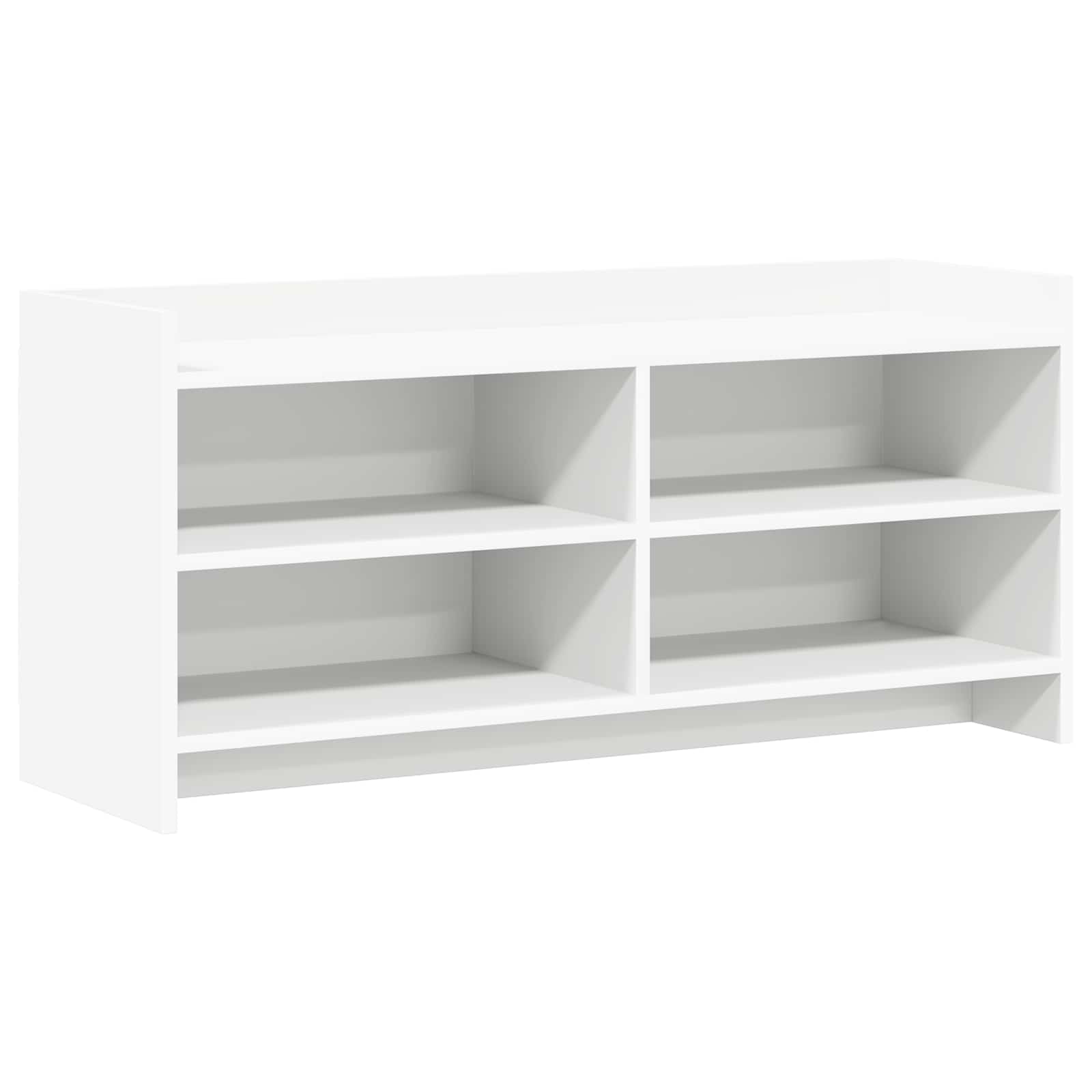 vidaXL TV Cabinet 100 x 33 x 47 cm White Engineered Wood 2