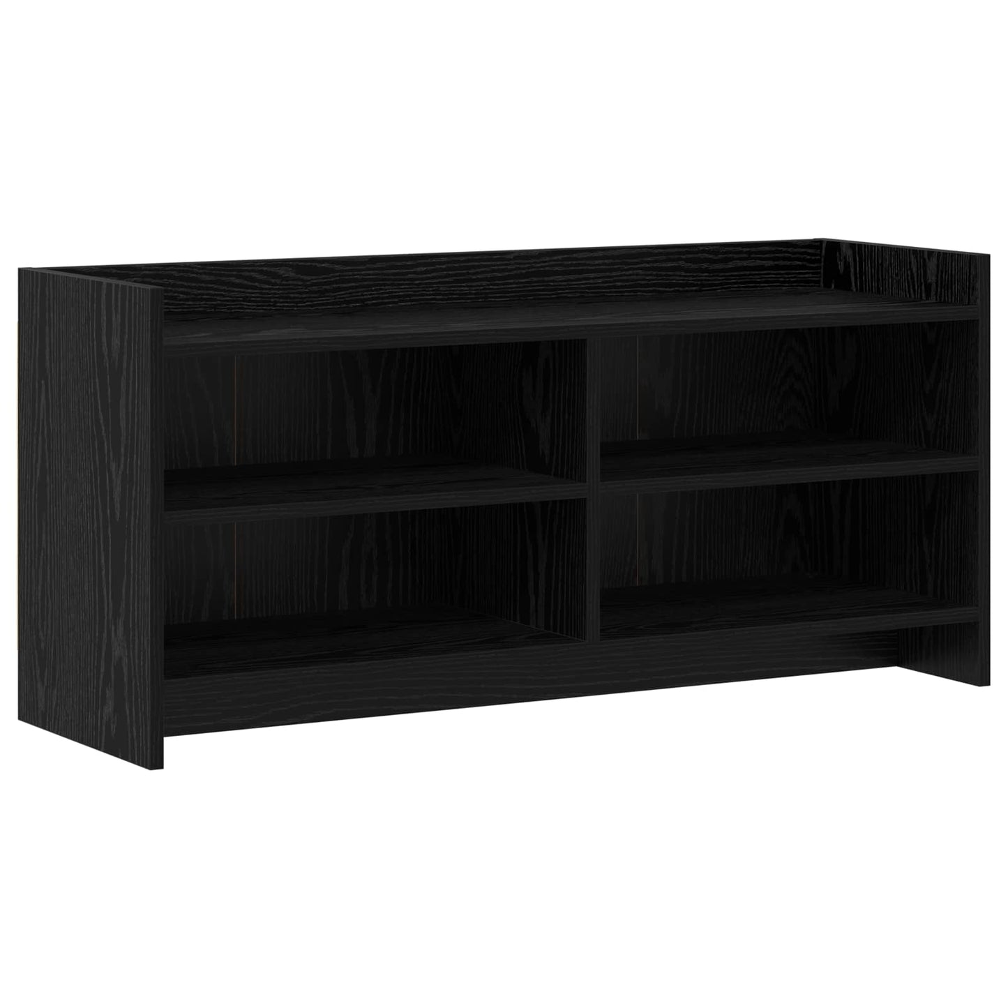 vidaXL TV Cabinet 100 x 33 x 47 cm Black Oak Engineered Wood 2