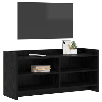 vidaXL TV Cabinet 100 x 33 x 47 cm Black Oak Engineered Wood 3