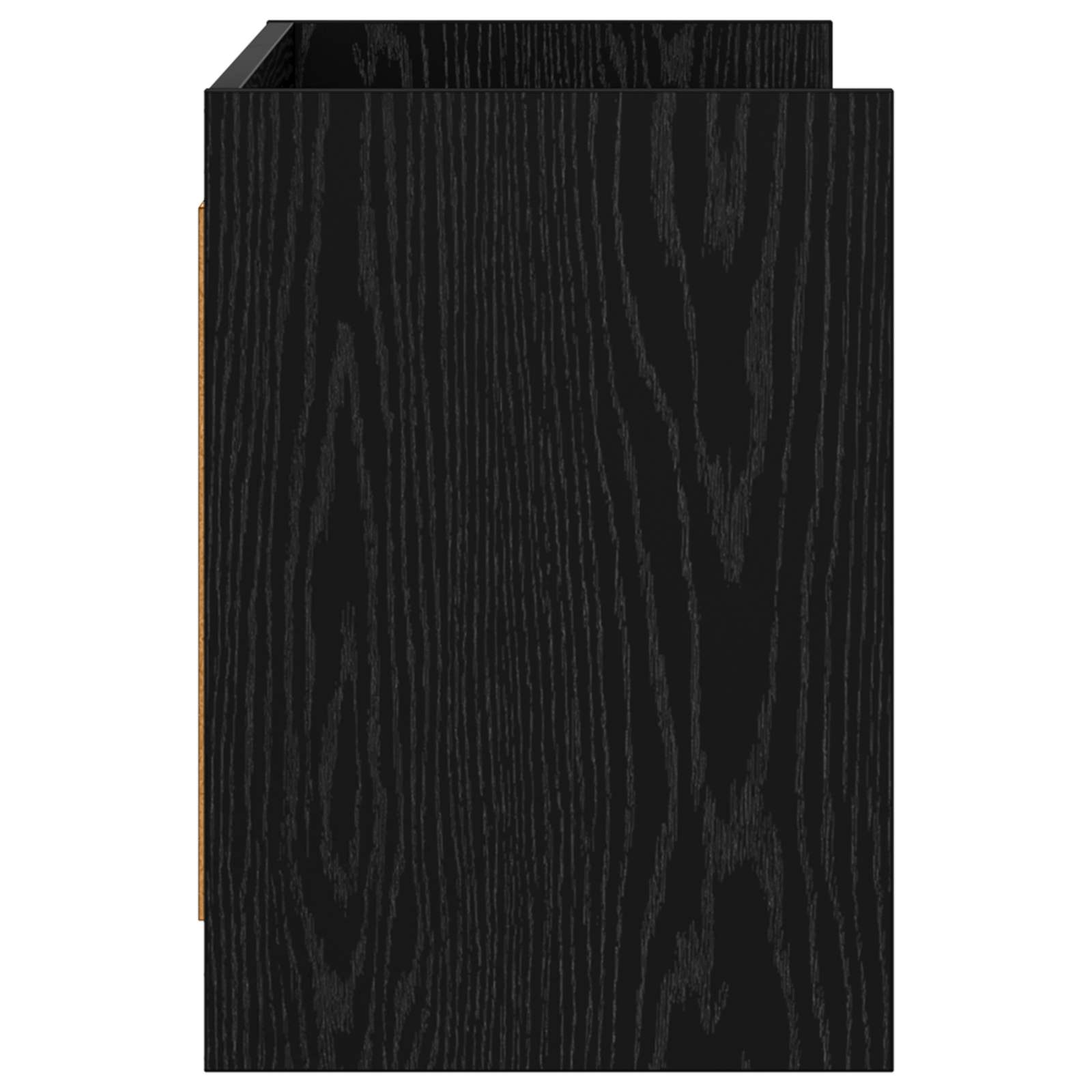 vidaXL TV Cabinet 100 x 33 x 47 cm Black Oak Engineered Wood 5