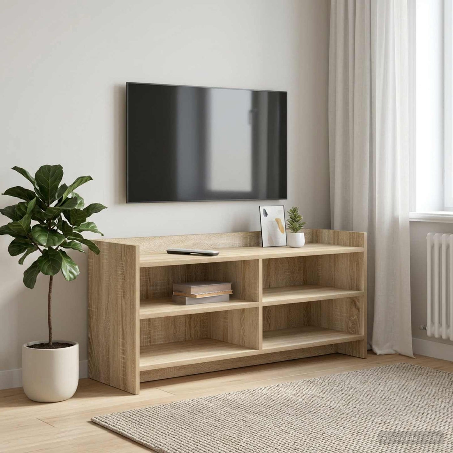vidaXL TV Cabinet 100 x 33 x 47 cm Sonoma Oak Engineered Wood 1