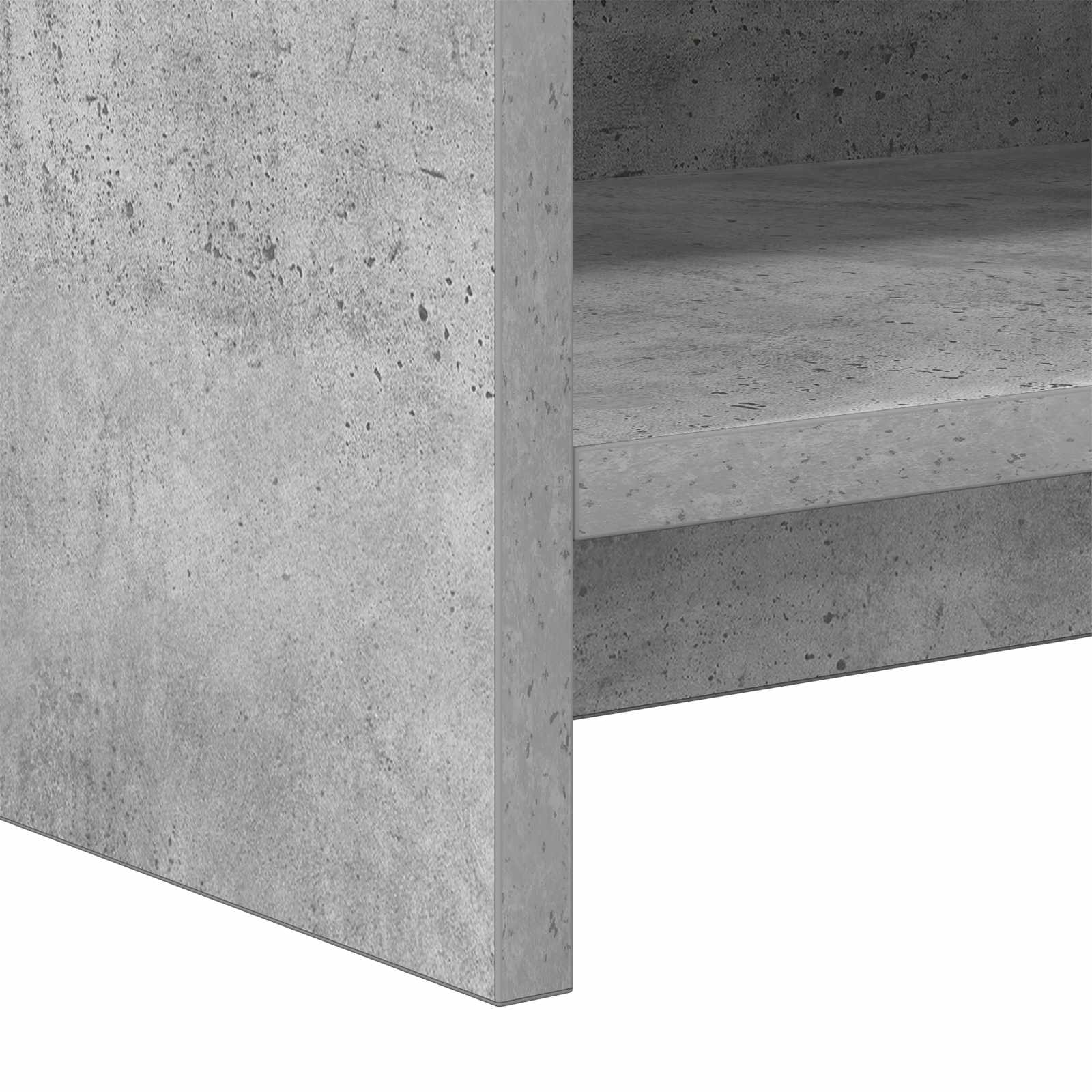 vidaXL TV Cabinet 100 x 33 x 47 cm Concrete Grey Engineered Wood 6