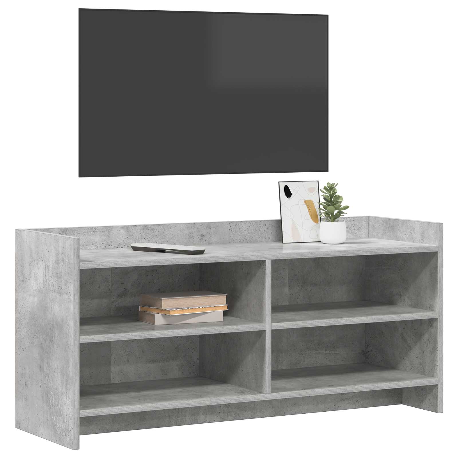 vidaXL TV Cabinet 100 x 33 x 47 cm Concrete Grey Engineered Wood 3