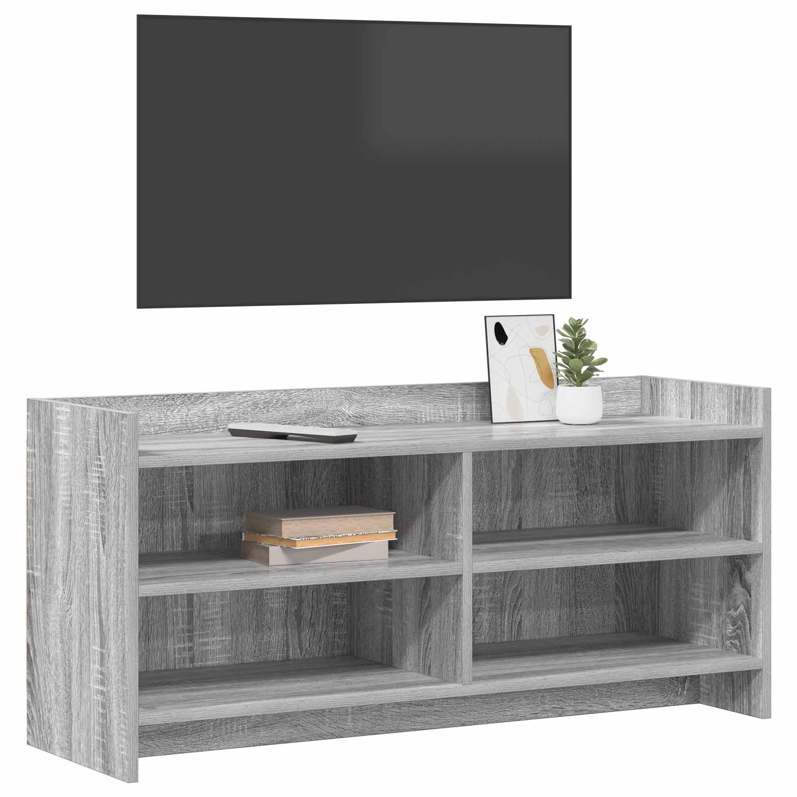 vidaXL TV Cabinet 100 x 33 x 47 cm Grey Sonoma Engineered Wood 3