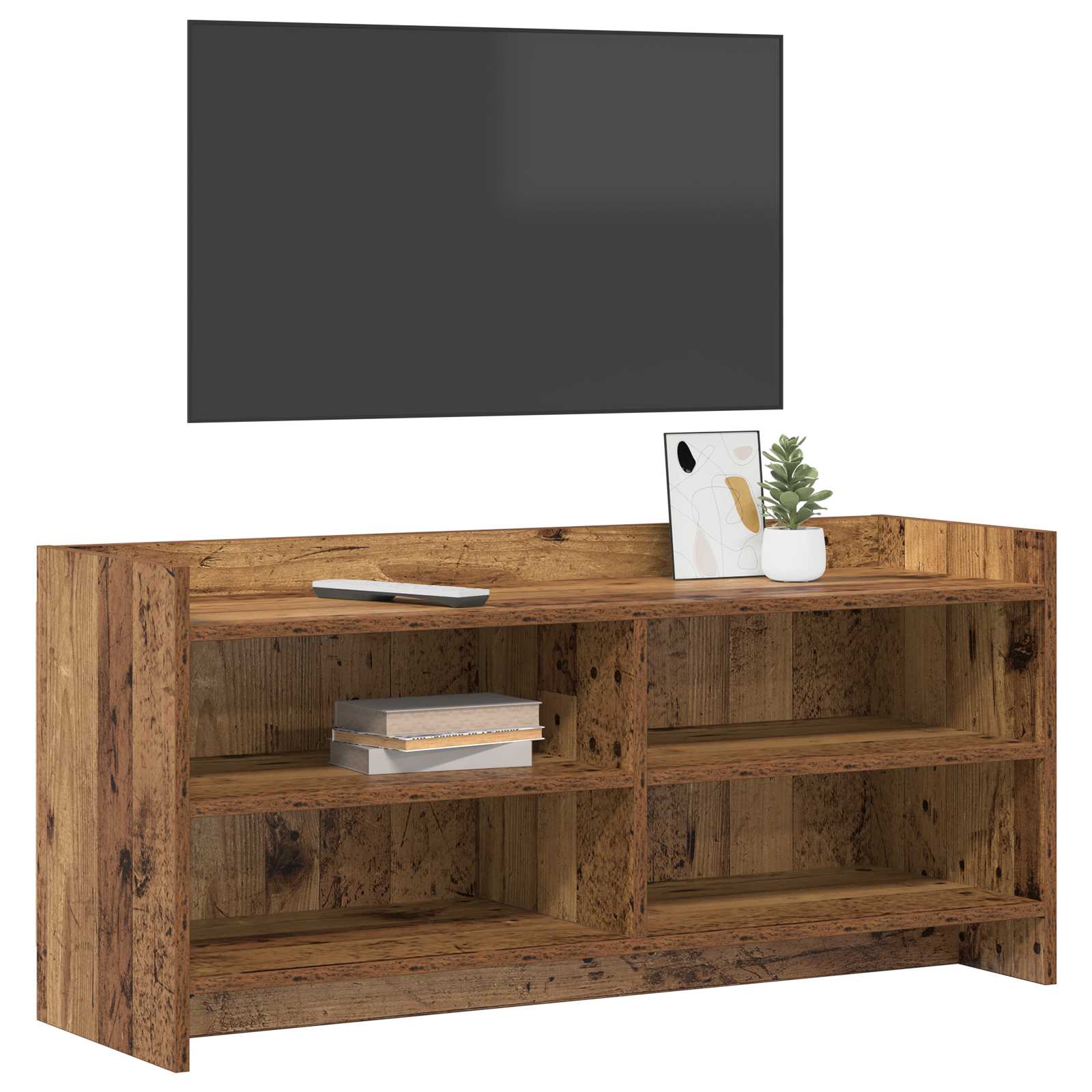 vidaXL TV Cabinet 100 x 33 x 47 cm Old Wood Engineered Wood 3