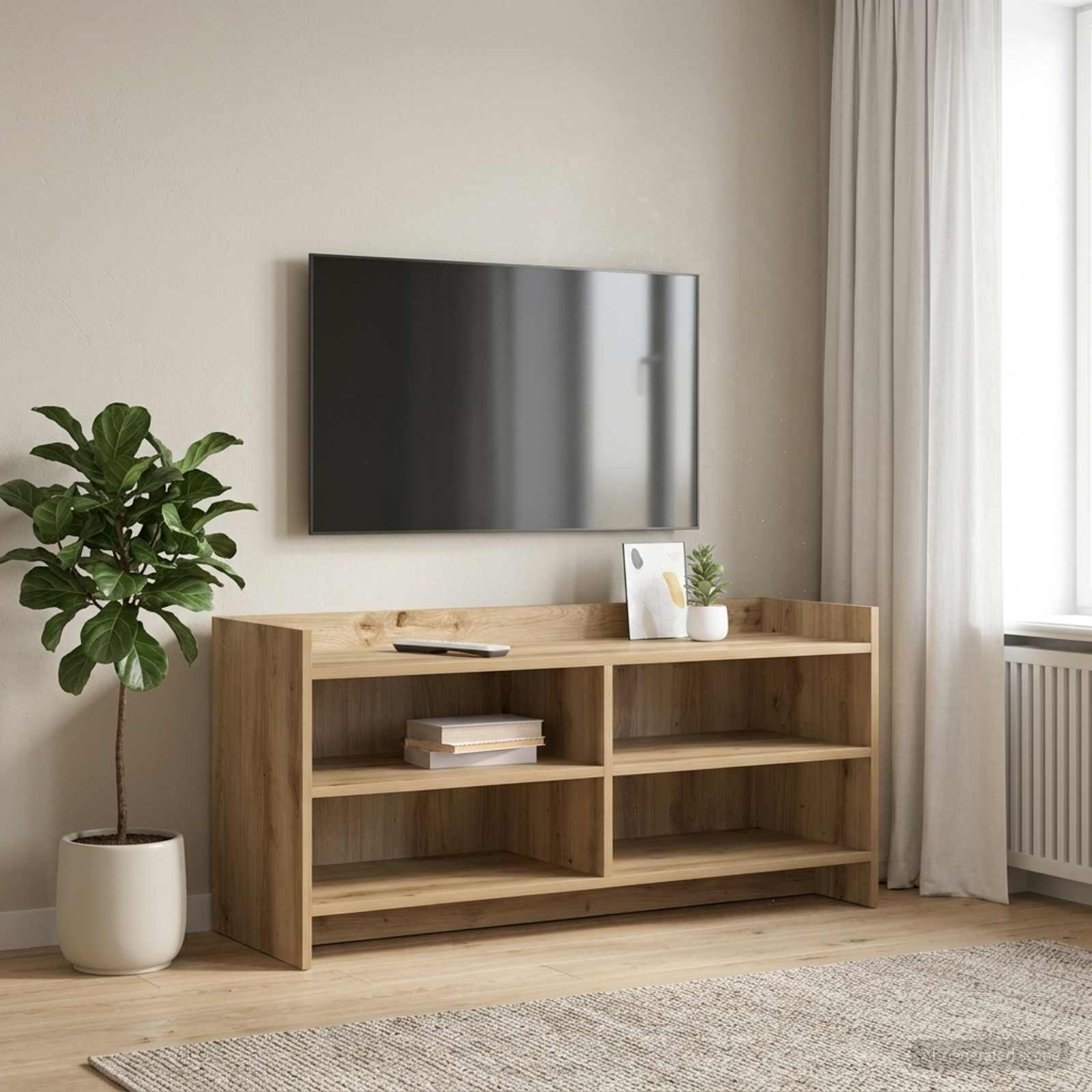 vidaXL TV Cabinet 100 x 33 x 47 cm Artisan Oak Engineered Wood 1