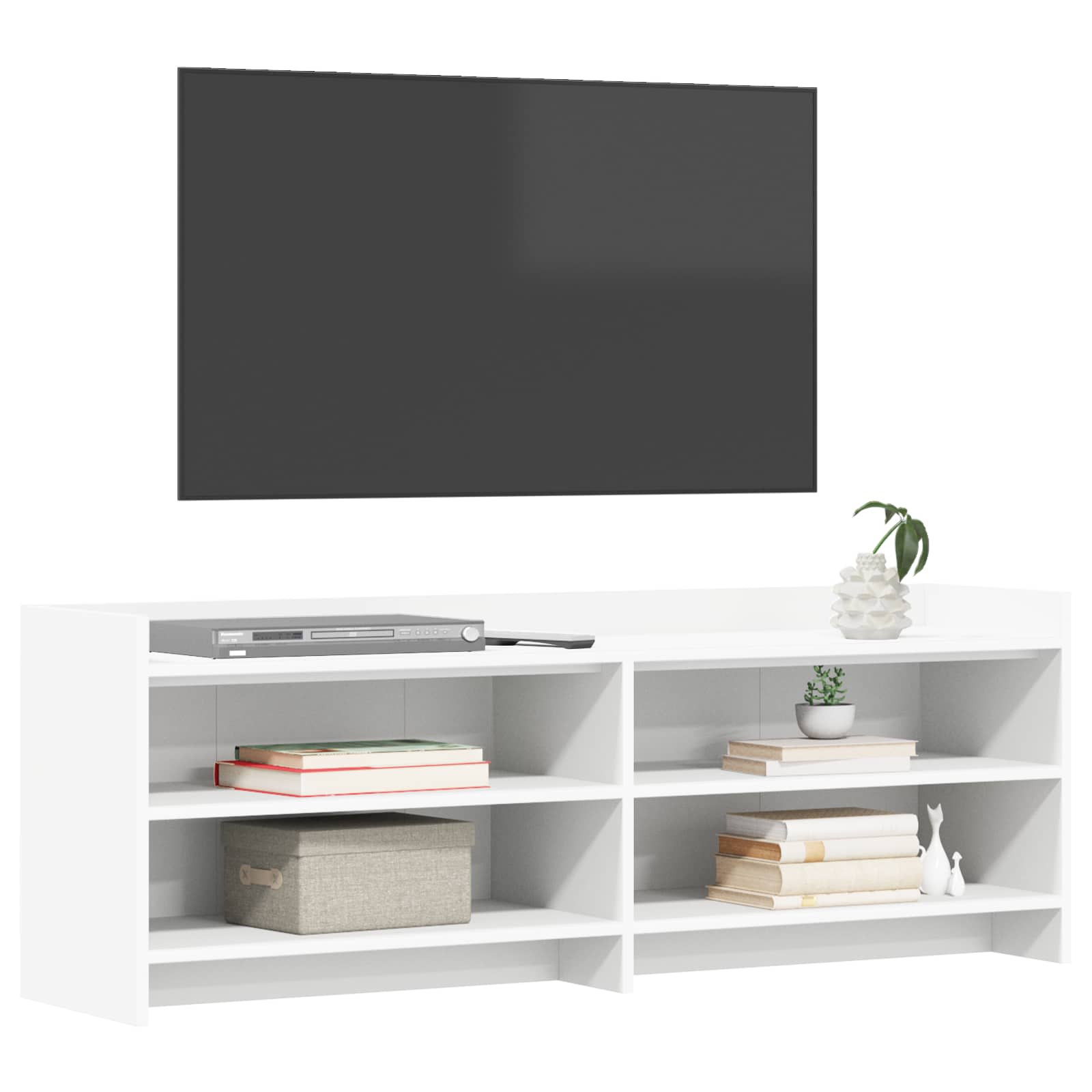 vidaXL TV Cabinet 135 x 33 x 47 cm White Engineered Wood 3