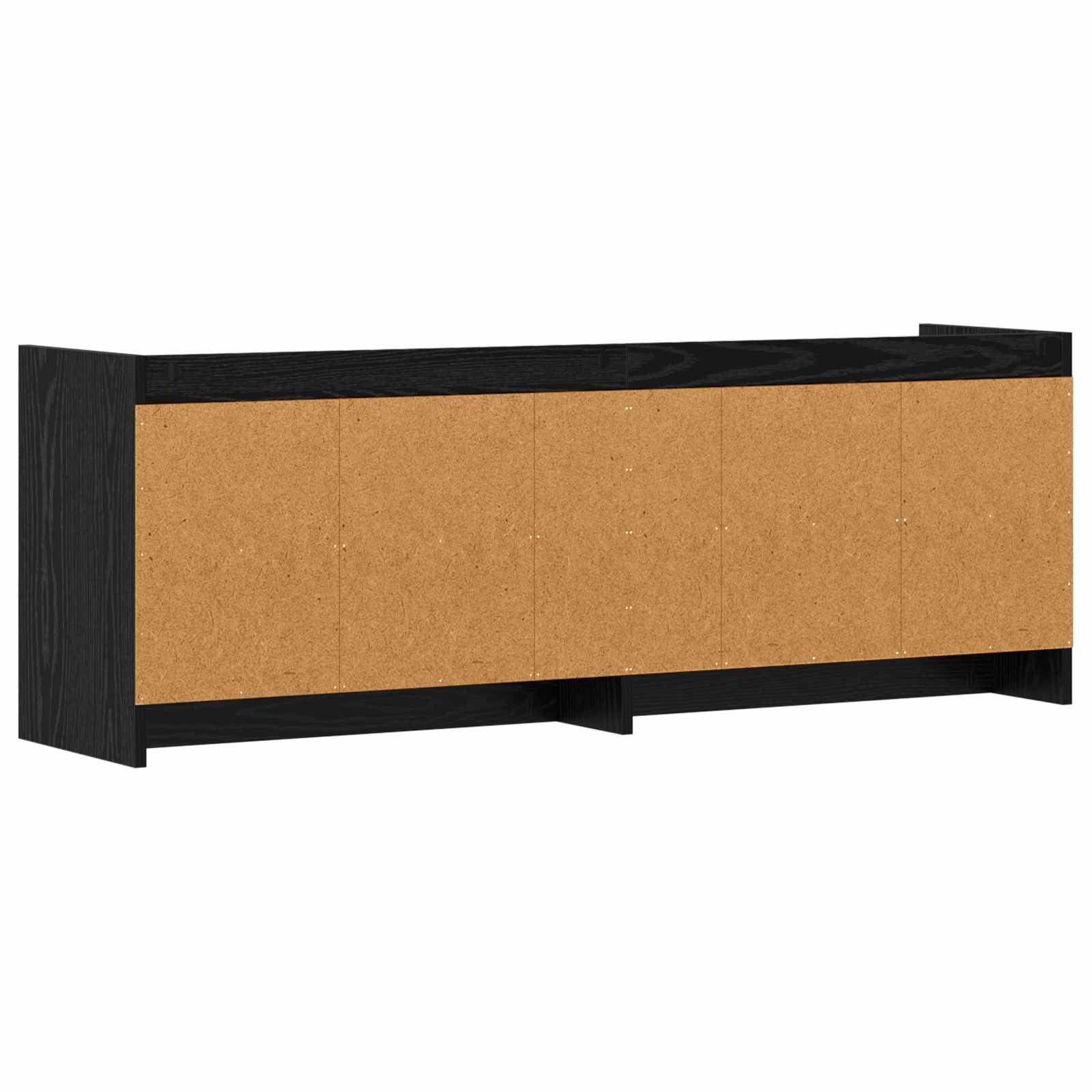 vidaXL TV Cabinet 135 x 33 x 47 cm Black Oak Engineered Wood 6