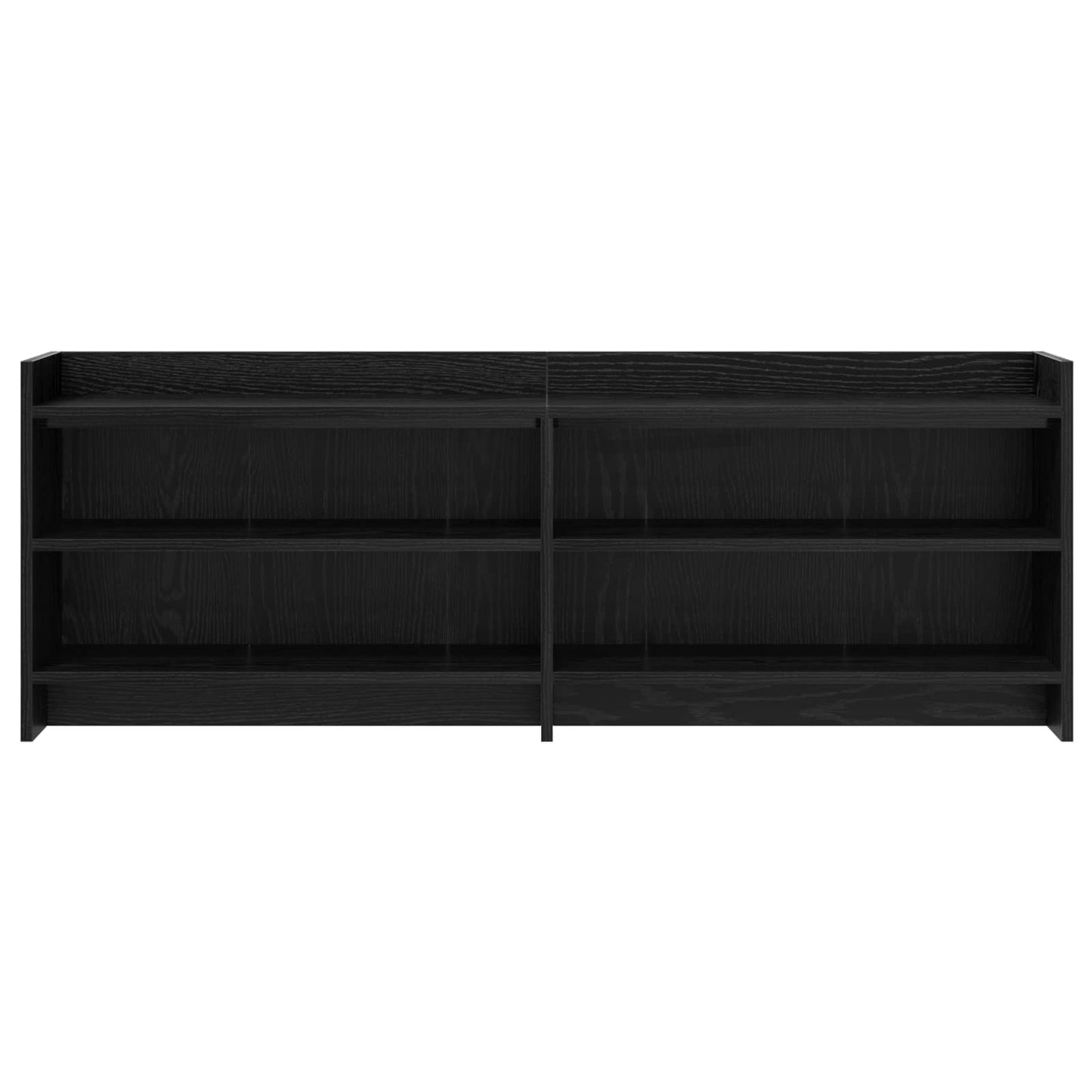 vidaXL TV Cabinet 135 x 33 x 47 cm Black Oak Engineered Wood 4