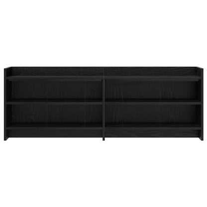 vidaXL TV Cabinet 135 x 33 x 47 cm Black Oak Engineered Wood 4