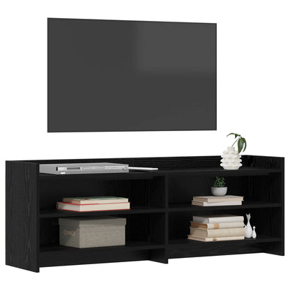 vidaXL TV Cabinet 135 x 33 x 47 cm Black Oak Engineered Wood 3