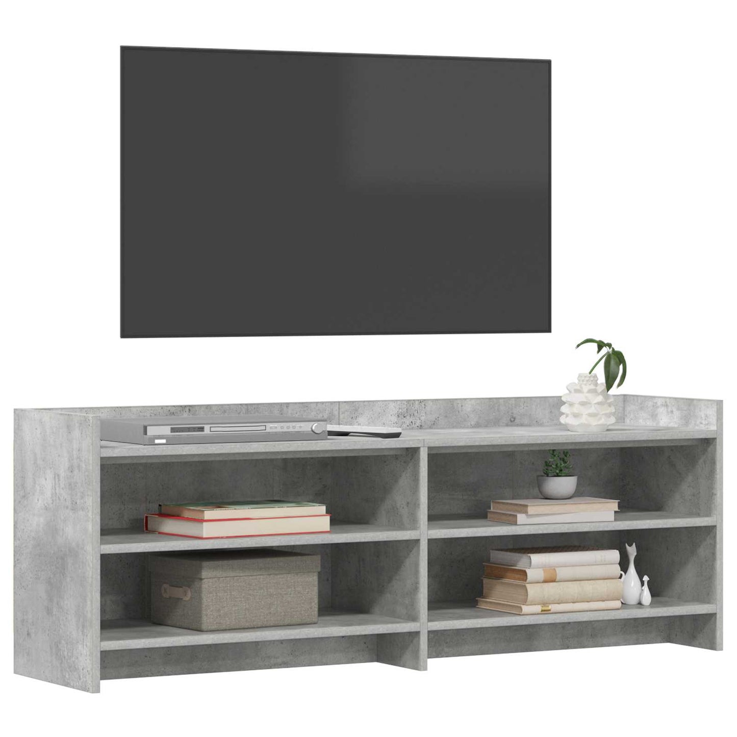 vidaXL TV Cabinet 135 x 33 x 47 cm Concrete Grey Engineered Wood 3
