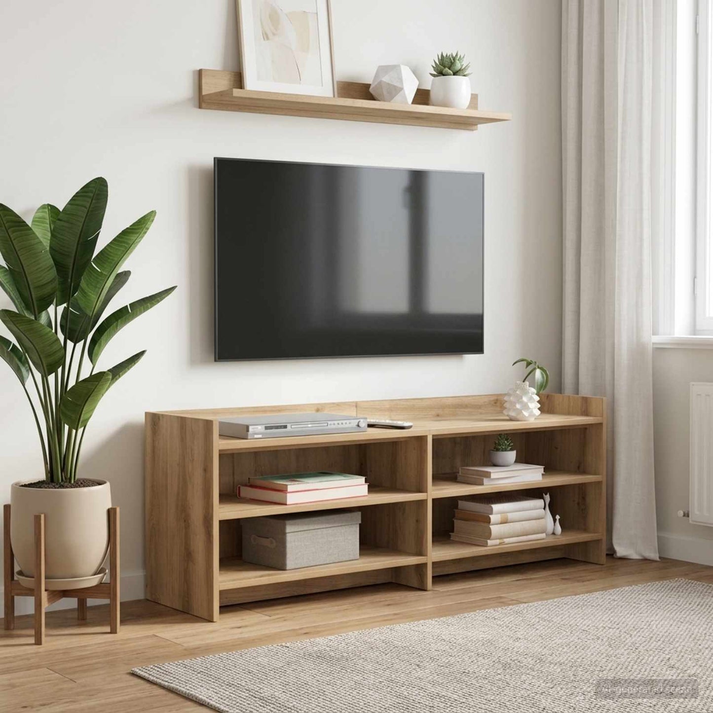 vidaXL TV Cabinet 135 x 33 x 47 cm Artisan Oak Engineered Wood 1