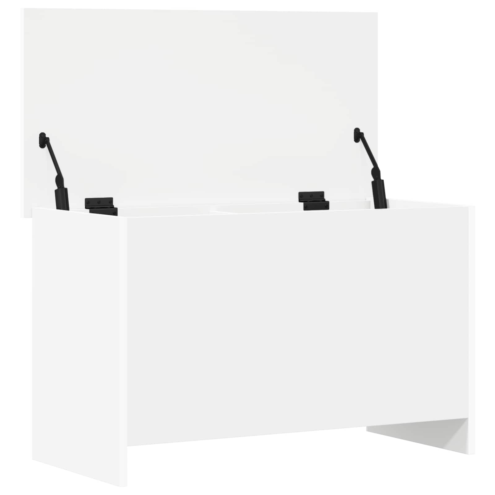 vidaXL Storage Chest White 80 x 40 x 50 cm Engineered Wood 5