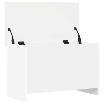 vidaXL Storage Chest White 80 x 40 x 50 cm Engineered Wood 5