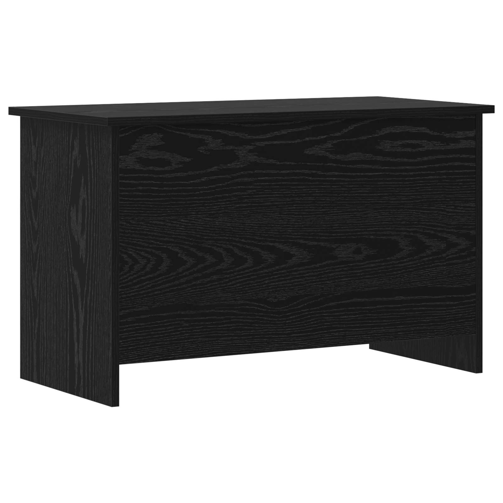 vidaXL Storage Chest Black Oak 80 x 40 x 50 cm Engineered Wood 2