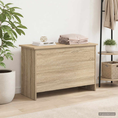 Storage Chest 80 x 40 x 50 cm Engineered Wood Length 80 cm Sonoma oak
