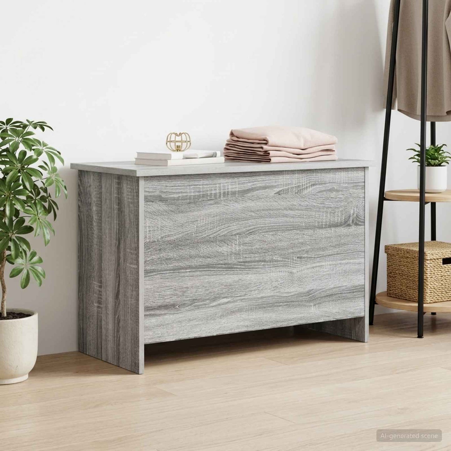 vidaXL Storage Chest Grey Sonoma 80 x 40 x 50 cm Engineered Wood 1