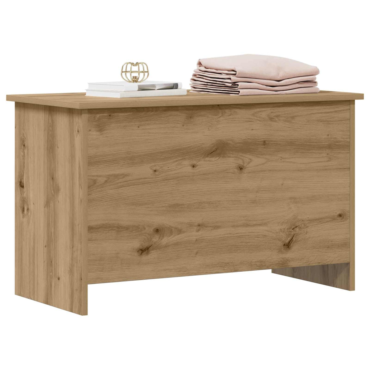 Storage Chest 80 x 40 x 50 cm Engineered Wood Length 80 cm Artisan oak