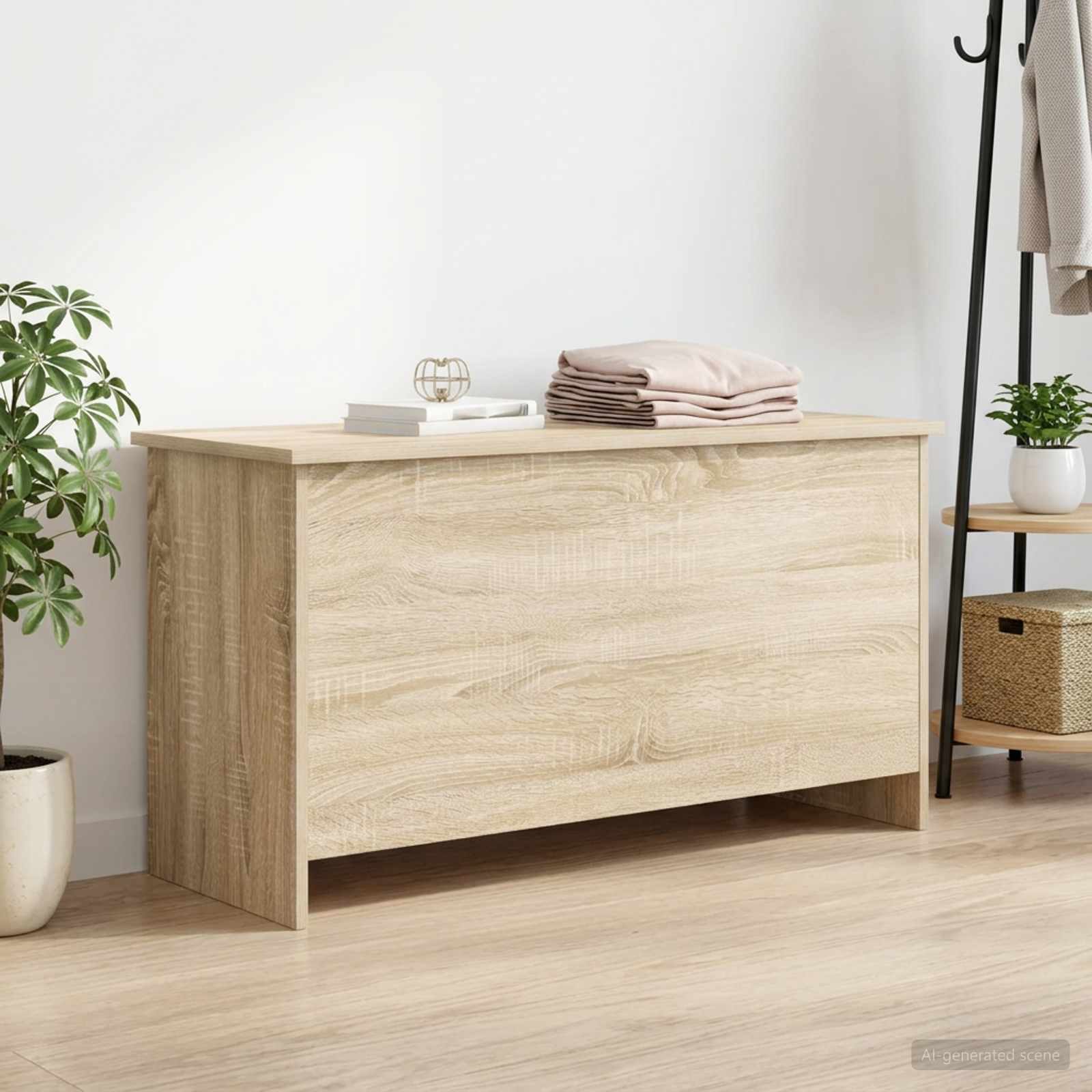 vidaXL Storage Chest Sonoma Oak 100 x 40 x 50 cm Engineered Wood 4