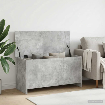 vidaXL Storage Chest Concrete Grey 100 x 40 x 50 cm Engineered Wood 1