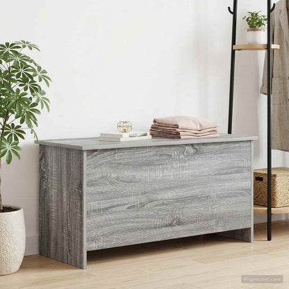 vidaXL Storage Chest Grey Sonoma 100 x 40 x 50 cm Engineered Wood 4