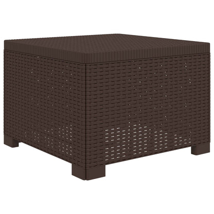 vidaXL 1-Seater Garden Sofa Rattan Look PP Brown 2