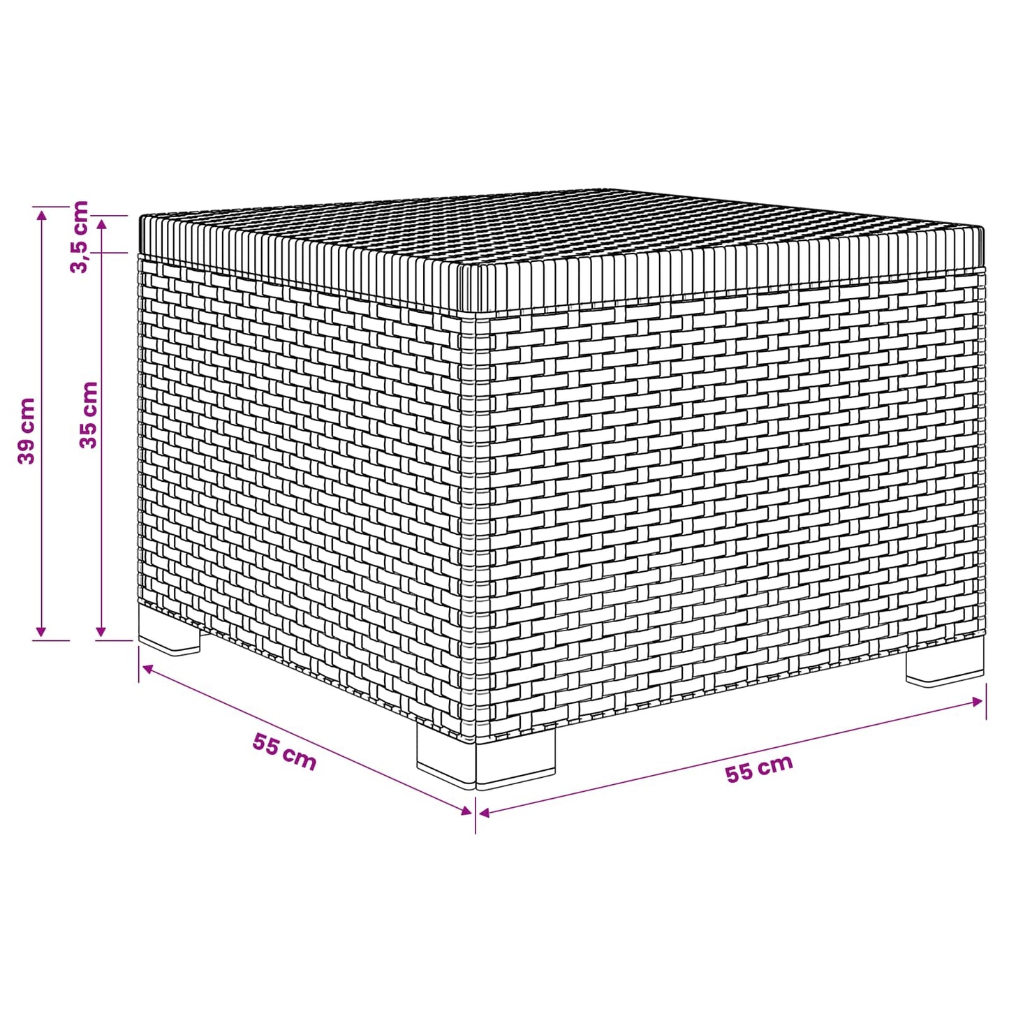 vidaXL 1-Seater Garden Sofa Rattan Look PP Brown 5