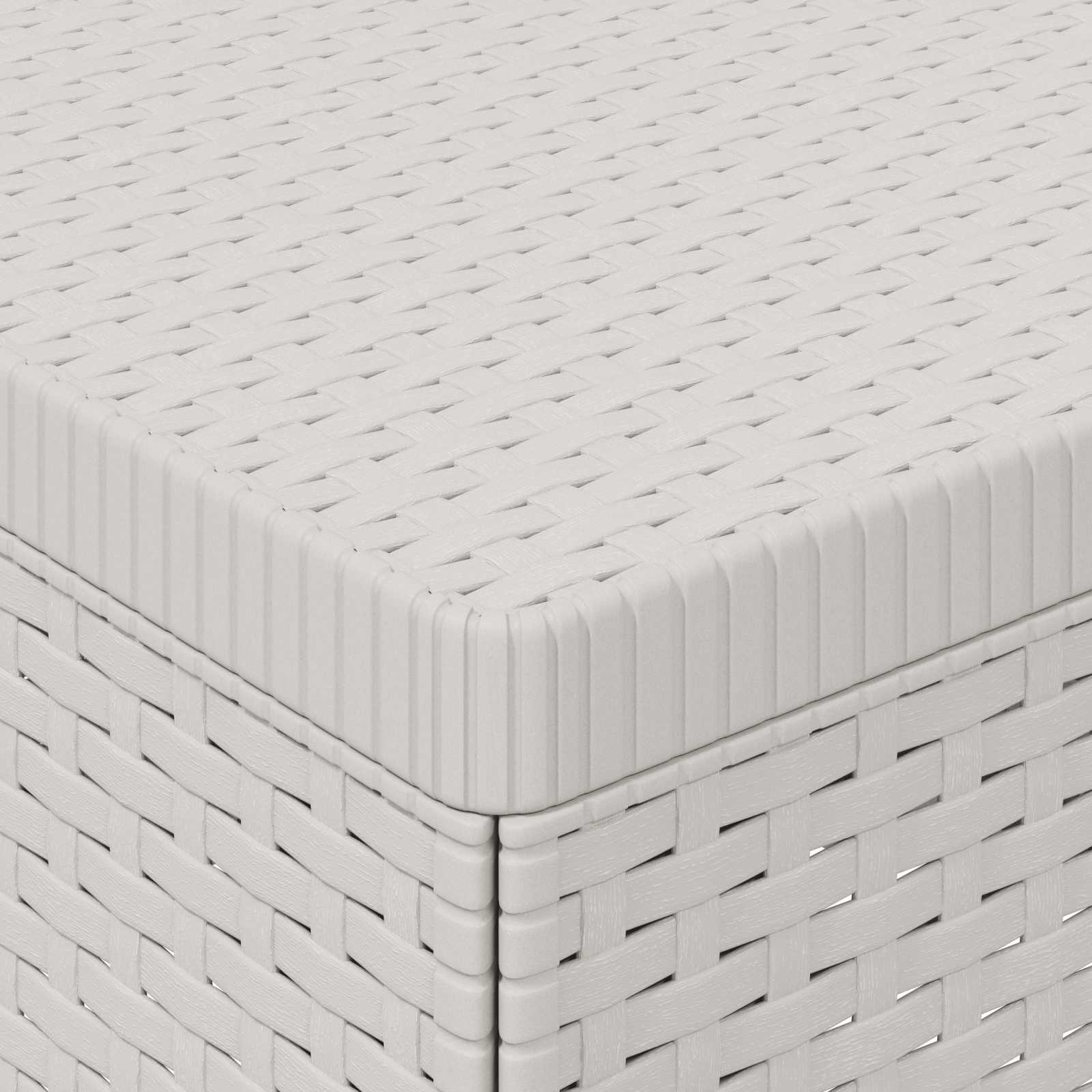 vidaXL 1-Seater Garden Sofa Rattan Look PP White 3