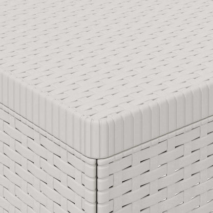 vidaXL 1-Seater Garden Sofa Rattan Look PP White 3