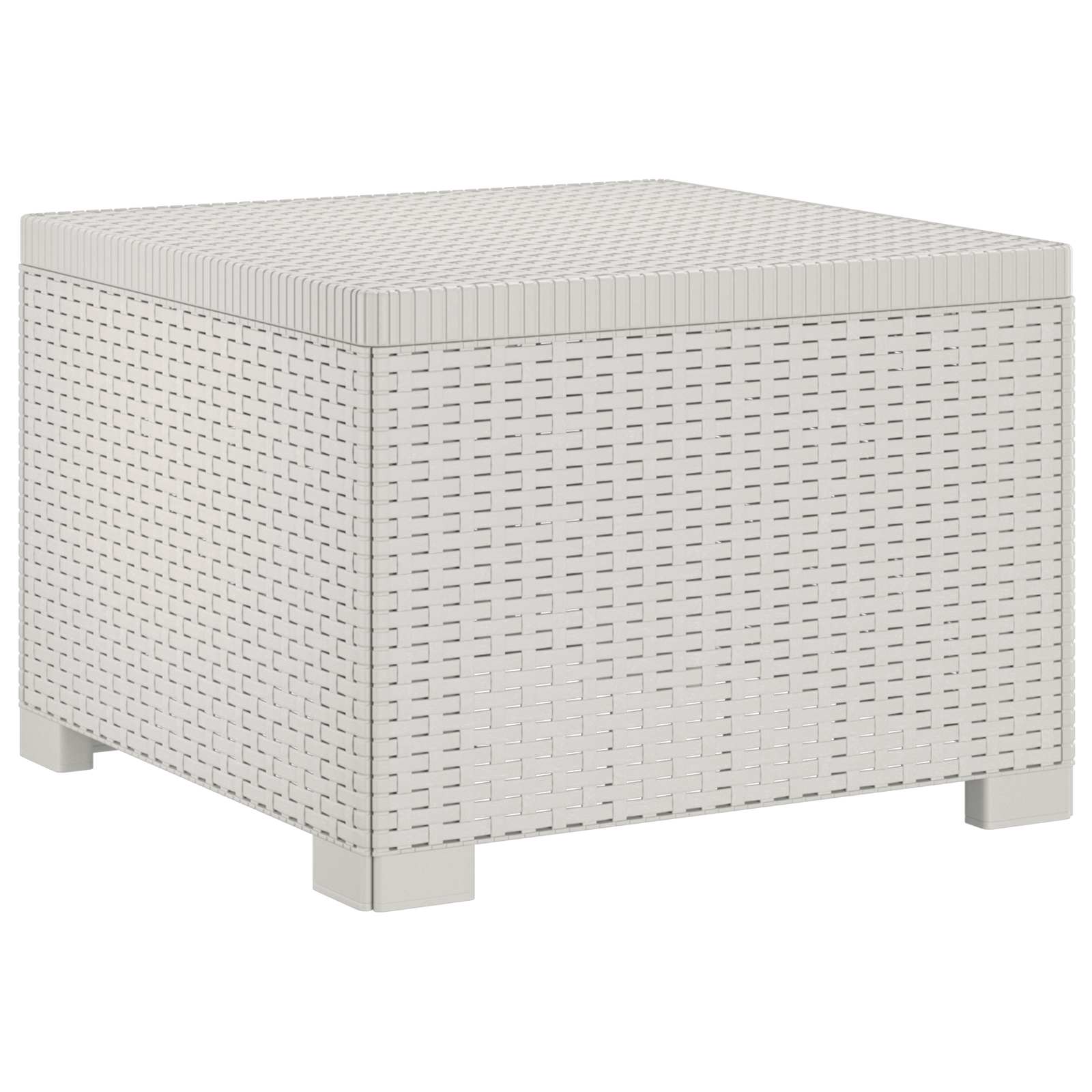 vidaXL 1-Seater Garden Sofa Rattan Look PP White 2
