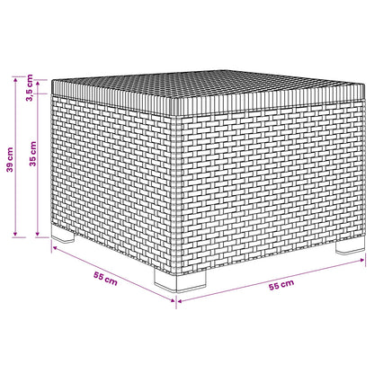 vidaXL 1-Seater Garden Sofa Rattan Look PP White 5
