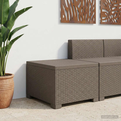 vidaXL 1-Seater Garden Sofa Rattan Look PP Light Grey 1