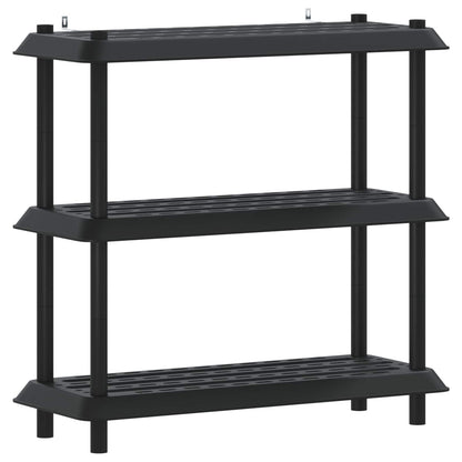 vidaXL Shelving Unit 3-Tier 100 x 40 x 96 cm PP Anthracite 2