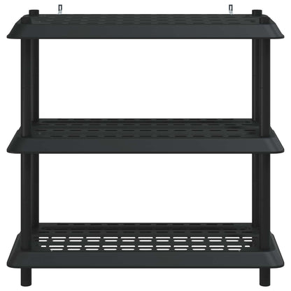 vidaXL Shelving Unit 3-Tier 100 x 40 x 96 cm PP Anthracite 5