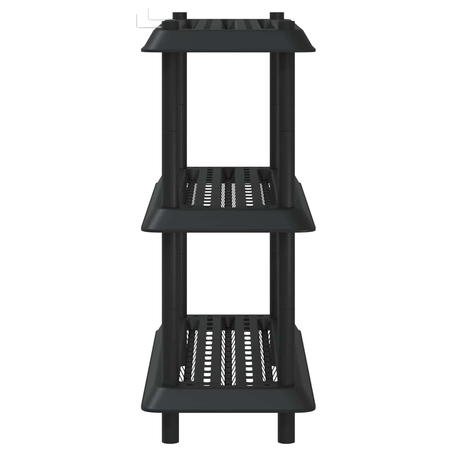 vidaXL Shelving Unit 3-Tier 100 x 40 x 96 cm PP Anthracite 6