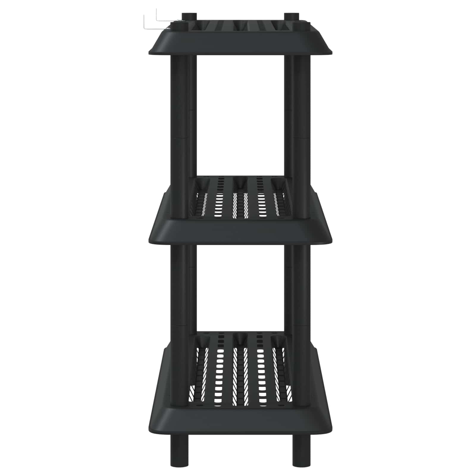 vidaXL Shelving Unit 3-Tier 100 x 40 x 96 cm PP Anthracite 6