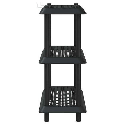 vidaXL Shelving Unit 3-Tier 100 x 40 x 96 cm PP Anthracite 6