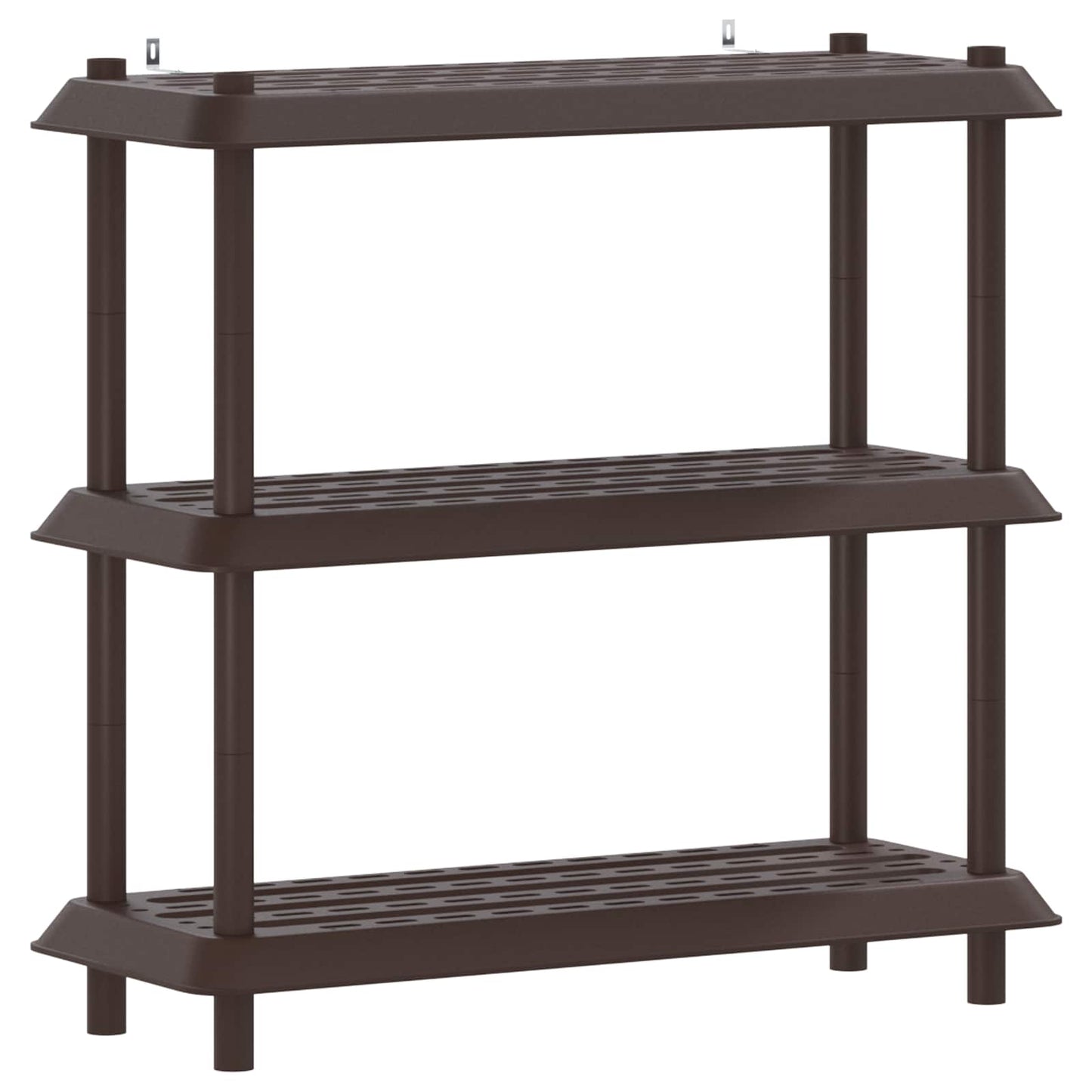 vidaXL Shelving Unit 3-Tier 100 x 40 x 96 cm PP Brown 2