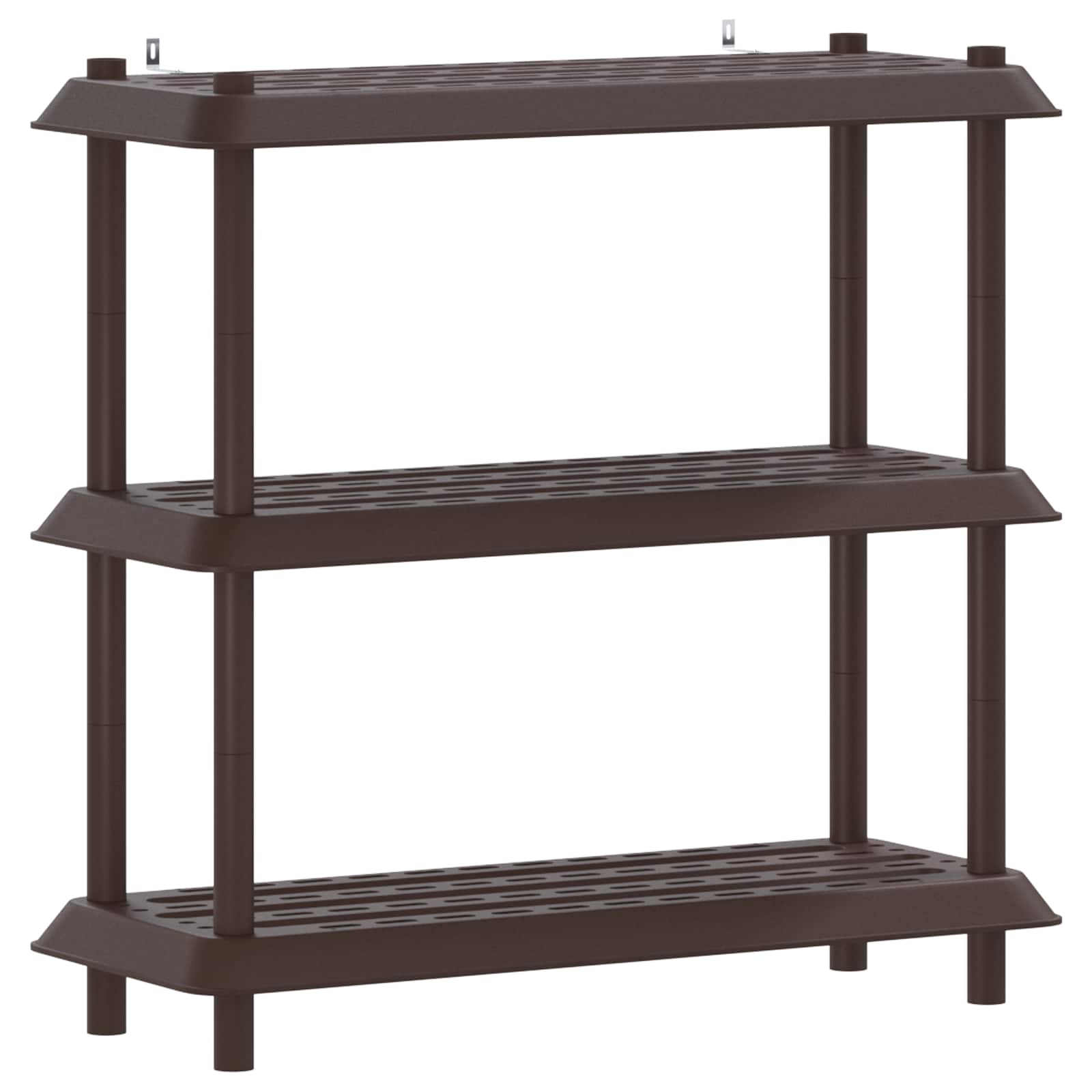 vidaXL Shelving Unit 3-Tier 100 x 40 x 96 cm PP Brown 2