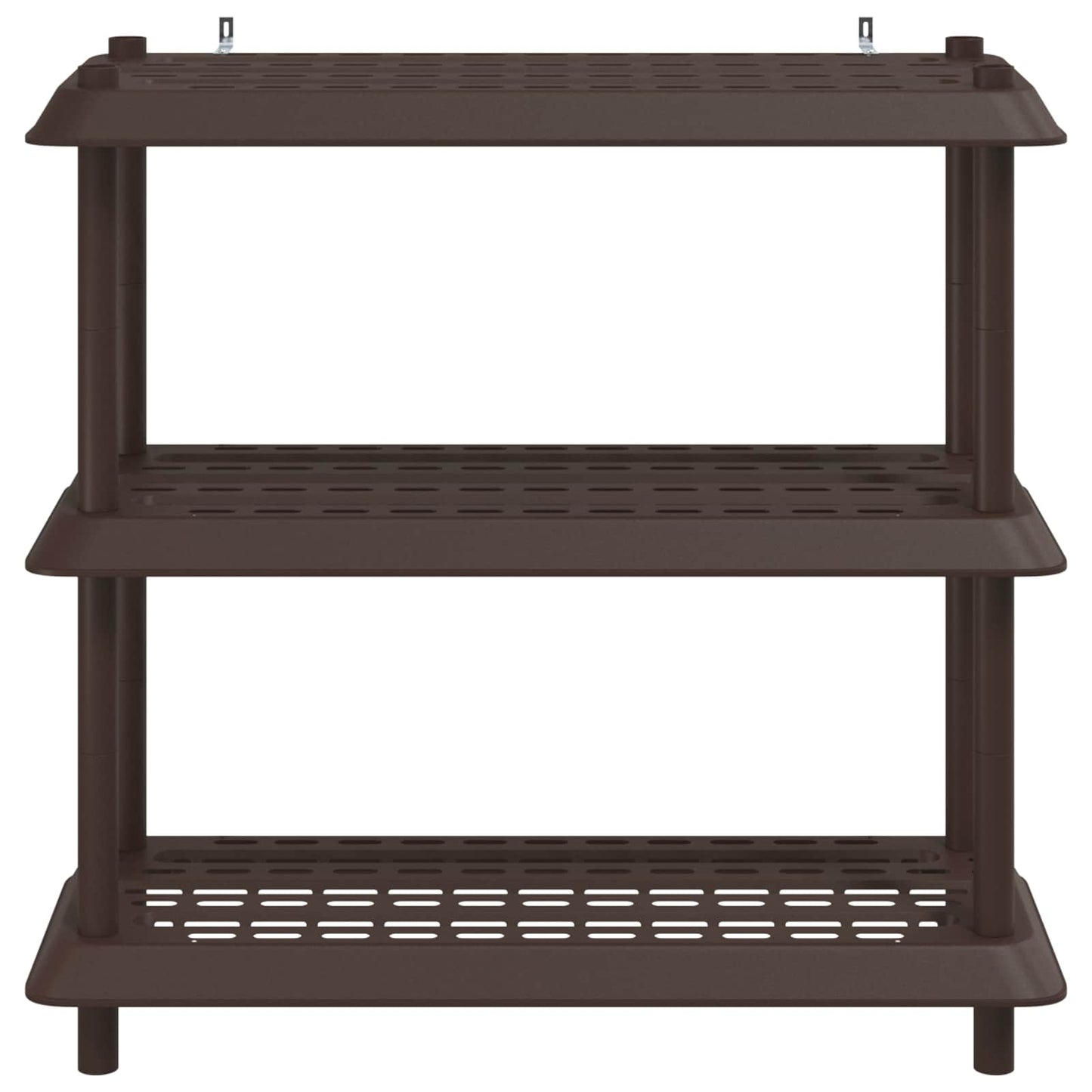 vidaXL Shelving Unit 3-Tier 100 x 40 x 96 cm PP Brown 5
