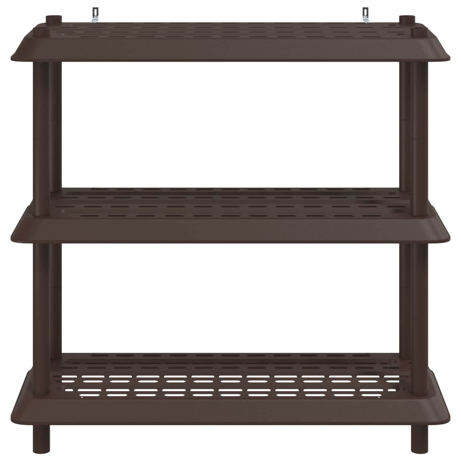 vidaXL Shelving Unit 3-Tier 100 x 40 x 96 cm PP Brown 5