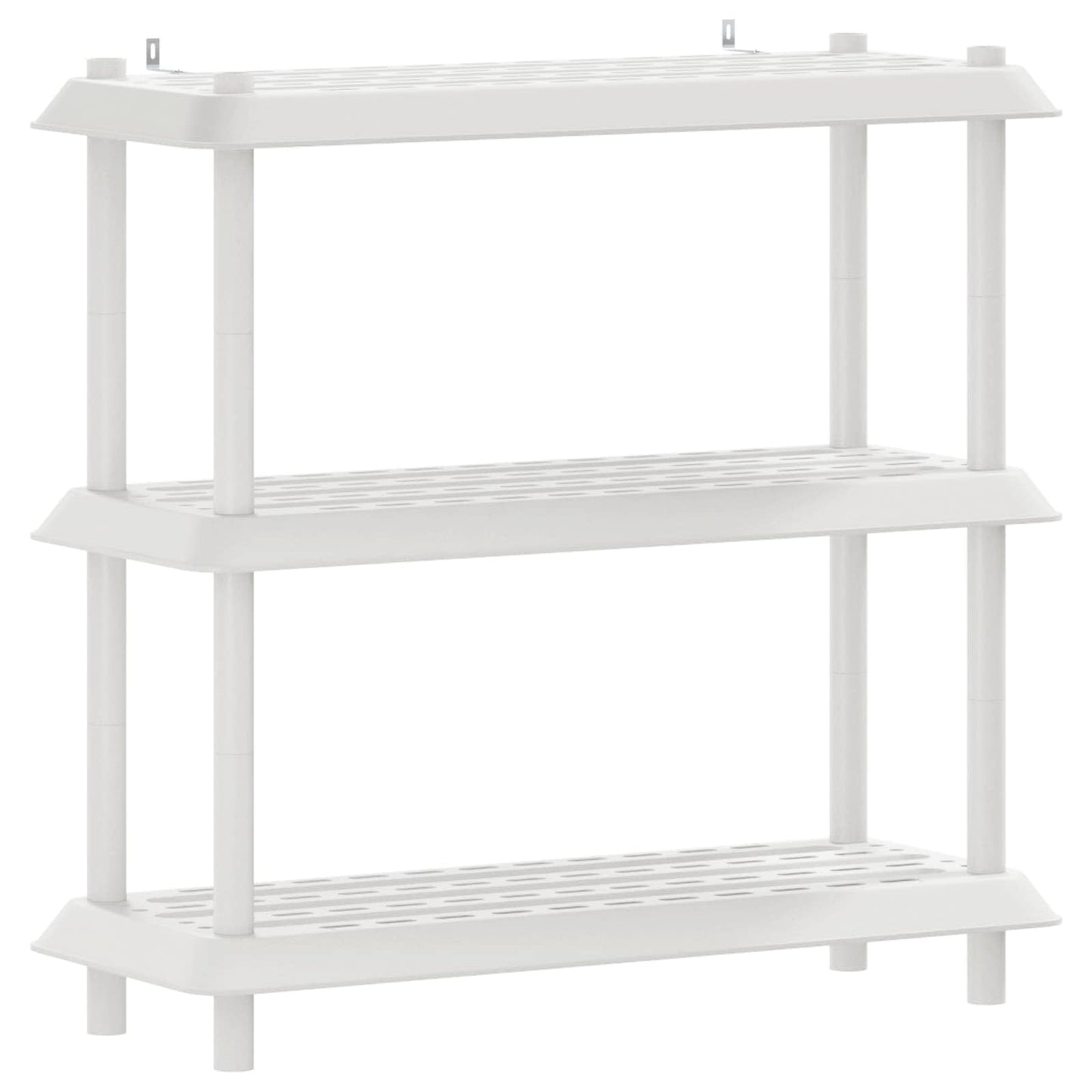 vidaXL Shelving Unit 3-Tier 100 x 40 x 96 cm PP White 2