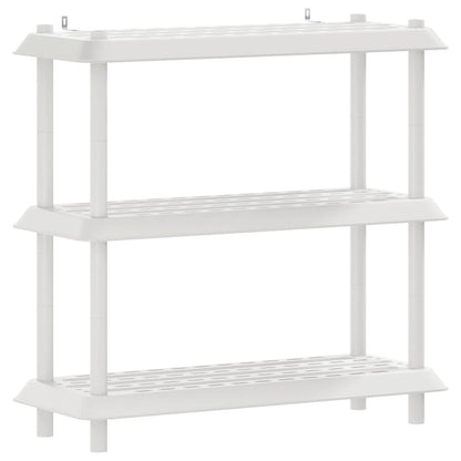 vidaXL Shelving Unit 3-Tier 100 x 40 x 96 cm PP White 2