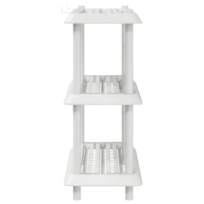 vidaXL Shelving Unit 3-Tier 100 x 40 x 96 cm PP White 6