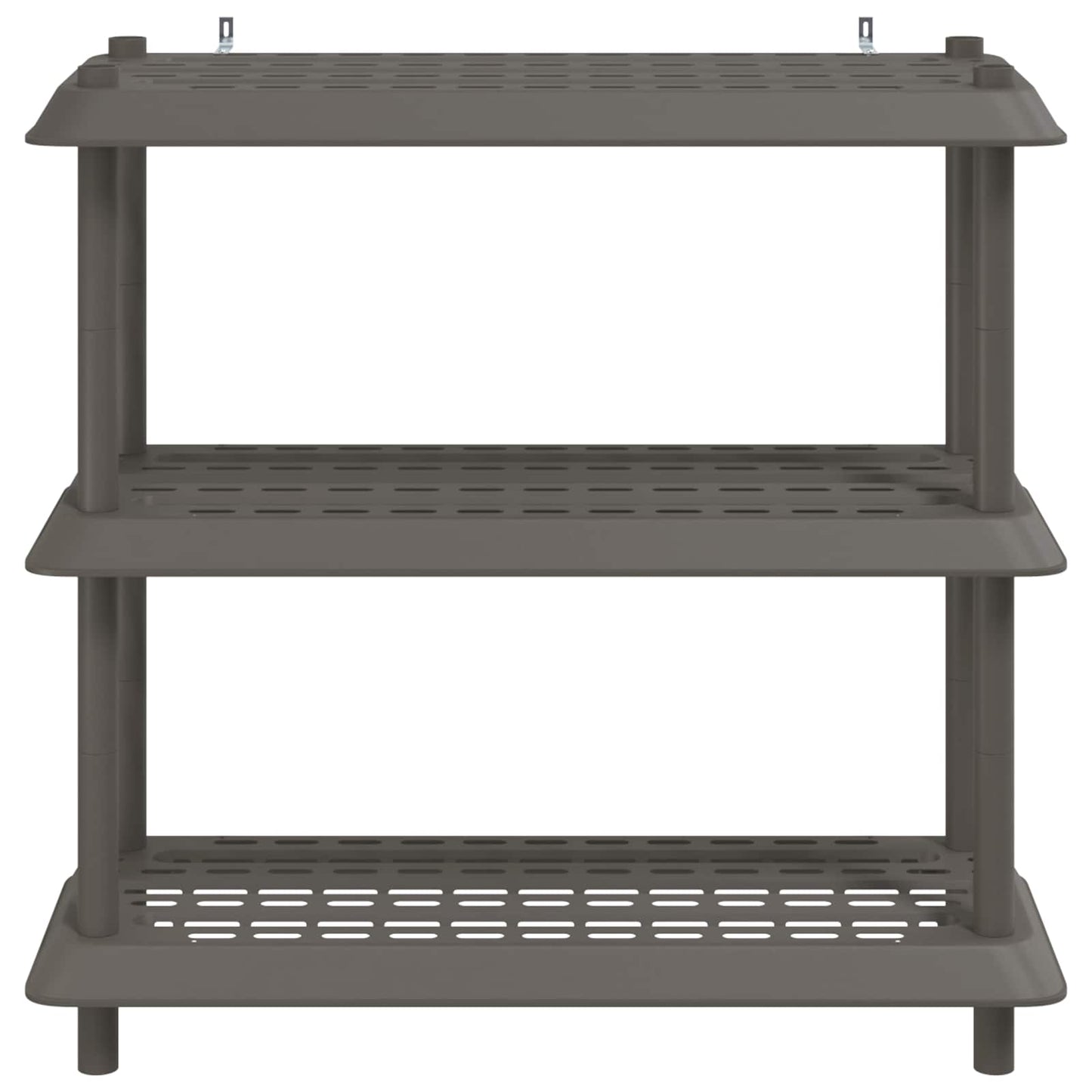 vidaXL Shelving Unit 3-Tier 100 x 40 x 96 cm PP Light Grey 5