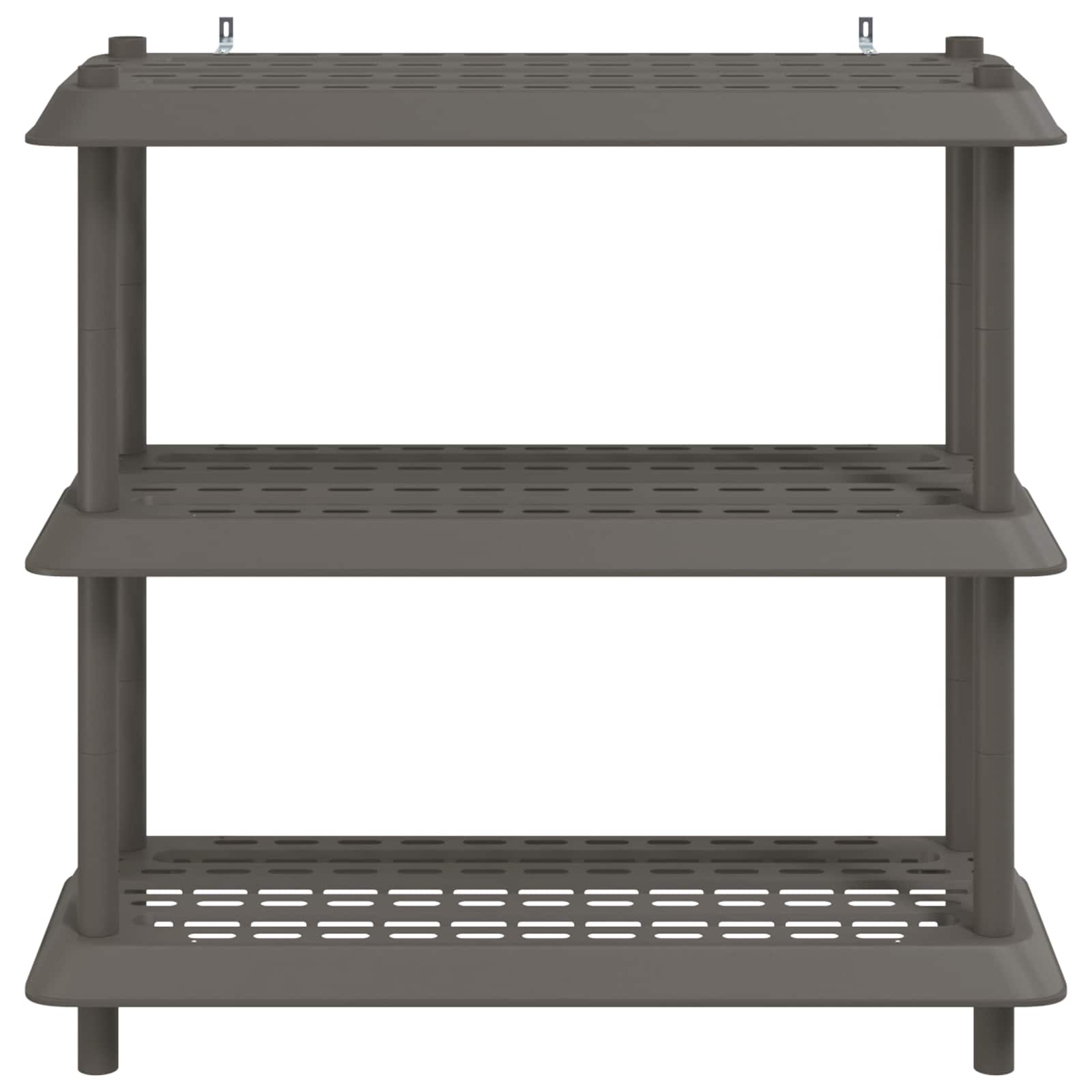 vidaXL Shelving Unit 3-Tier 100 x 40 x 96 cm PP Light Grey 5
